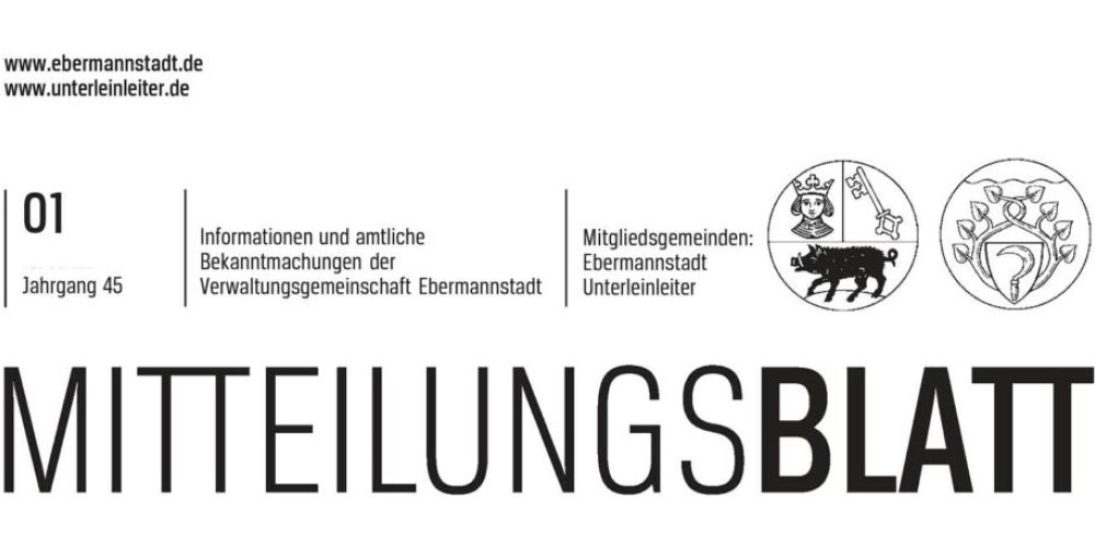 Mitteilungsblatt der VG Ebermannstadt