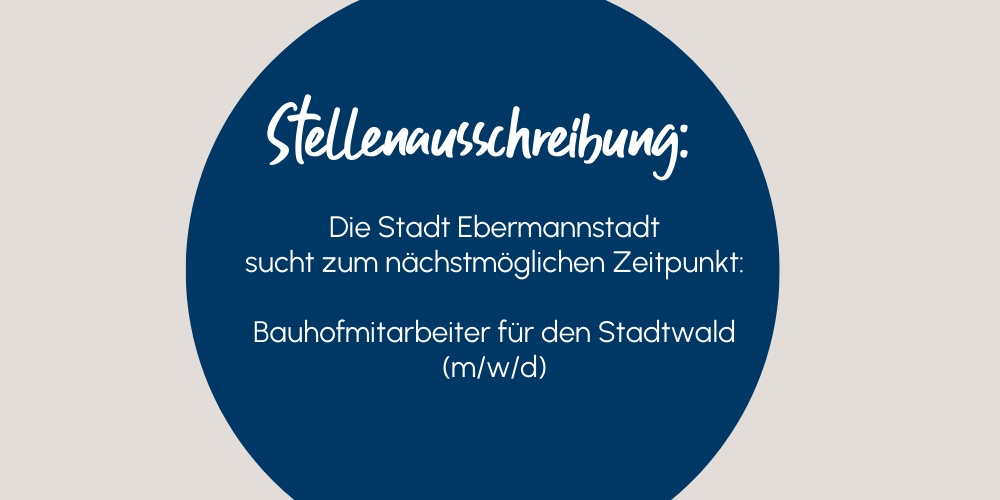 Read more about the article Stellenausschreibung Bauhofmitarbeiter für den Stadtwald (m/w/d)