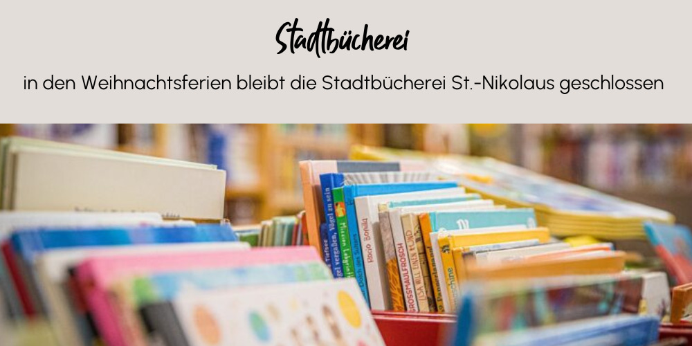 Read more about the article Schließzeiten der Stadtbücherei in den Weihnachtsferien